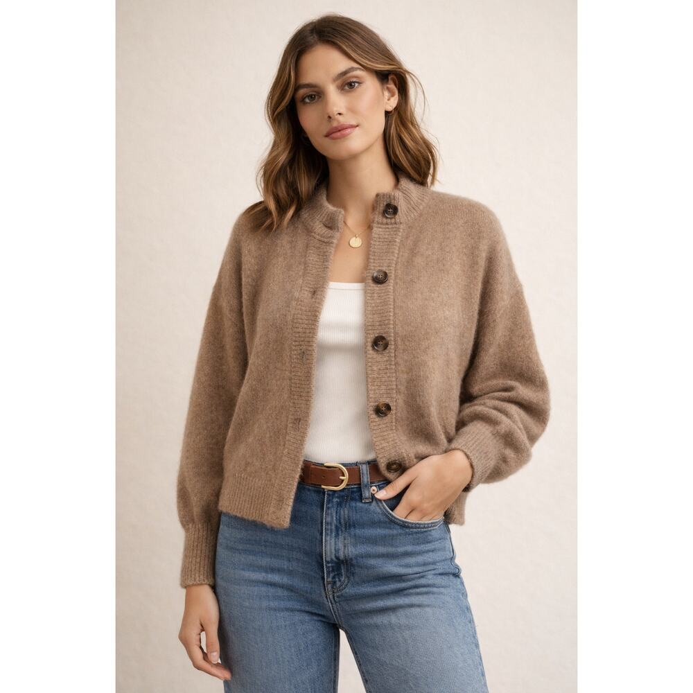 Faherty Alpine Cozy Cardigan – Toffee in Size Small Quiet Luxury 90s MInimalism